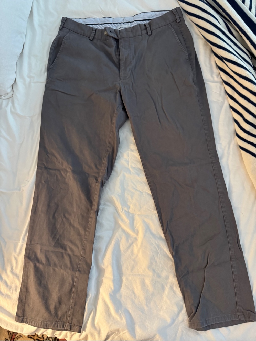 Men's Classic Straight Chino Pants - Gray 34/30